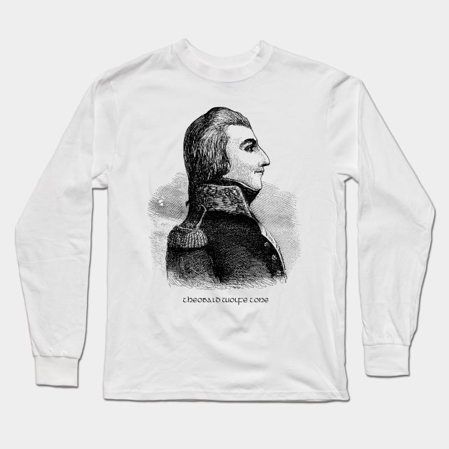 Theobald Wolfe Tone Long Sleeve T-Shirt by feck!